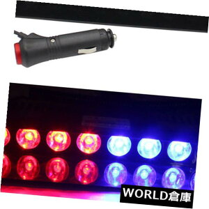LEDCgo[ 12LEDԂً̋}x_bVoCU[tbVXg{Cgo[v12Vbhu[ 12LED Car Emergency Warning Dash Visor Flash Strobe Light Bar Lamps 12V Red Blue