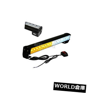 LEDライトバー LEDホワイトアンバーイエローバー緊急トラックストロボフラッシュライト警告で18 18 in LED White Amber Yellow Bar Emergency Truck Strobe Flash Light Warning