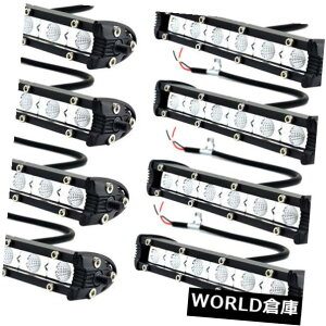 LEDCgo[ 10s[X7C`18bg^Xled[NCgo[PsIt[hhCrOv 10pcs 7" inch 18W Flood Slim Led Work Light Bar Single Row Offroad Driving Lamp