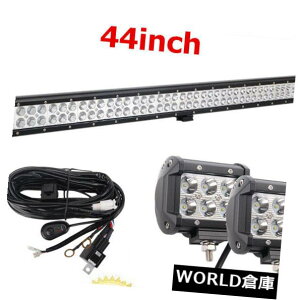 LEDCgo[ 44 "18W|bhC[ƂATVtH[h4WD^]288W_̍^LED̎d̃Cgo[ 44'' 288W Spot Flood LED Work Light Bar Driving ATV Ford 4WD With 18W Pods Wire