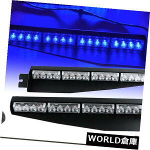 LEDCgo[ 34 "u[32 LEDً}nU[hxoCU[_bV32WtbVXg{Cgo[ 34" Blue 32 LED Emergency Hazard Warning Visor Dash 32W Flash Strobe Light Bar