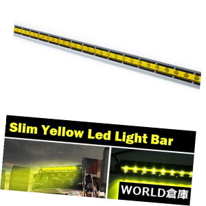 LEDCgo[ 45 "SUṼgbN^]ׂ44C`126W̉F̓ꂽCgo[̒P̗45" Slim 44inch 126W Yellow Led Light Bar Single Row Driving SUV Truck Offroad 45"