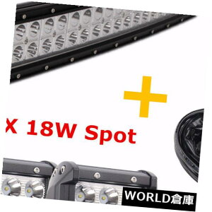 LEDCgo[ Ȃ32C`180W LEDCgo[R{vtH[hIt[h4WD + 18W|bh4 "+C[ Curved 32inch 180W LED Light Bar Combo Lamp Ford Off Road 4WD+18W Pods 4"+Wires