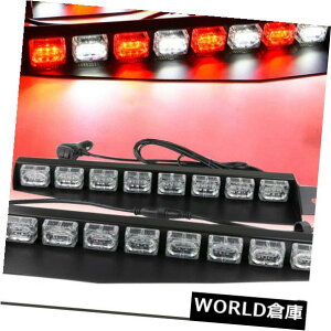 LEDCgo[ 34 "48LEDً}nU[hr[RxoCU[_bV48WXg{Cgo[bhzCg 34" 48LED Emergency Hazard Beacon Warn Visor Dash 48W Strobe Light Bar Red White