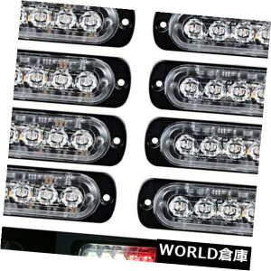 LED���C�g�o�[ 18W�g���b�N�t���b�V���X�g���{���C�g�o�[���x������10x�Ԕ�6LED�Ԃً̋}�n�U�[�h 10x Red White 6LED Car Emergency Hazard Warning 18W Truck Flash Strobe Light Bar �y���s�A���i�z