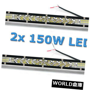 LED���C�g�o�[ 2�s�[�X�X�����V���O���s150���b�g30 led���[�N���C�g�o�[�R���{�I�t���[�h�h���C�u�����v13�C���` 2PCS SLIM SINGLE ROW 150W 30 LED WORK LIGHT BAR COMBO OFFROAD DRIVING LAMP 13in �y���s�A���i�z
