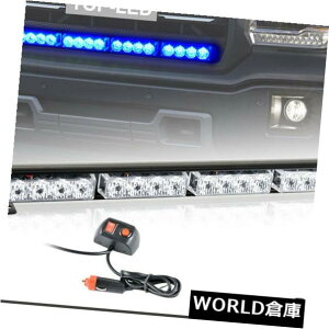 LED���C�g�o�[ 18 16LED�Ԃً̋}�x���ʃA�h�o�C�U�[�X�g���{�t���b�V�������v���C�g�o�[�u���[ 18 16LED Car Emergency Warning Traffic Advisor Strobe Flash Lamp Light Bar Blue �y���s�A���i�z