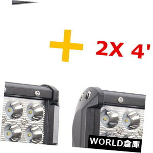 LEDCgo[ 22 "120WR{LED[NCgo[+ 4" 18W|bhIt[hSUVtHO4WD ATVtH[hW[v 22" 120W Combo LED Work Light Bar+4" 18W Pods Off-Road SUV Fog 4WD ATV Ford Jeep