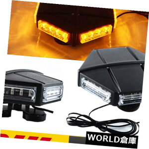 LEDCgo[ 24LEDJ[ً}x~jXg{tbV[tgbvCgo[Ao[CG[ 24LED Car Emergency Warning Mini Strobe Flash Roof Top Light Bar Amber Yellow