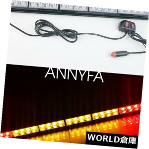 LEDCgo[ ԃAo[32 LEDxXg{Cgo[ʌږtbVً}v RED AMBER 32 LED Warning Strobe Light Bar Traffic Advisor Flash Emergency Lamp