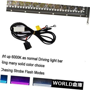 LED���C�g�o�[ ����Bluetooth��ǂ������Ă���RGB�n���[�ŉ^�]����13.5�C���`LED�̎d���̃��C�g�o�[ 13.5 Inch LED Work Light Bar Driving with RGB Halo Chasing Wireless Bluetooth