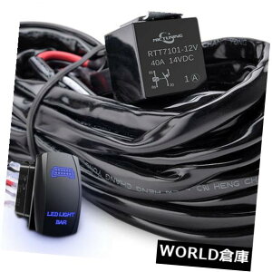 LEDCgo[ MICTUNING HD 300W 14AWG LEDCgo[C[n[lX+ ON-OFFbJ[XCb`u[ MICTUNING HD 300W 14AWG LED Light Bar Wiring Harness +ON-OFF Rocker Switch Blue