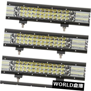 LEDCgo[ 4s[X7d 17C`252bgR{ledƃCgo[X|bgtbhW[vgbN{[g3seu 4PCS 7D 17inch 252W Combo LED Work Light Bar Spot Flood Jeep Truck Boat 3-Row EU