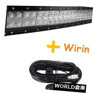 LEDCgo[ RZR 4WD{[g+C[n[lX^]52inch 300WLED̃Cgo[̃It[hgbNȂ܂ 52inch 300W Curved LED Light Bar OffRoad Truck Driving RZR 4WD Boat+Wire Harness