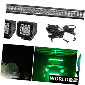 LEDCgo[ 32C`LEDCgo[+ 2x 3 "|bhw / RGBǐ՗pHaloOiW[vgbNpj 32 inch LED Light Bar + 2x 3" Pods w/ RGB Chasing Halo Ring For Jeep Truck UTE