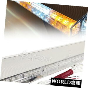 LEDCgo[ 47 "C`LED̃Xg{̃Cgo[ً̋}̍}̐M̌/̃gbN͂F̔ 47" Inch LED Strobe Light Bar Emergency Beacon Signal Tow/Plow Truck Amber White