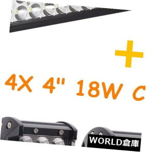 LEDCgo[ 32C`180bgLEDCgo[R{+ 4×18W 4 "^4WD^]ATVW[vSUVtH[h30" 32Inch 180w LED Light Bar Combo+4x18W 4" Flood 4WD Driving ATV Jeep SUV Ford 30"
