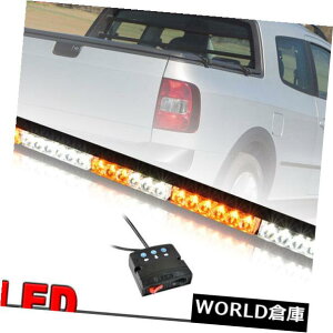 LEDCgo[ 32 "26amp; 4 30 LEDً}xʃAhoCU[Xg{Cgo[Ao[zCgY 32" 264 30 LED Emergency Warning Traffic Advisor Strobe Light Bar Amber White Y