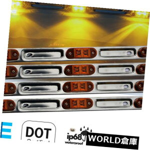 LED���C�g�o�[ 4��LED 16 �g���b�N�̃g���[���[�̂��߂̖������ꂽ���ʂ̂��͂��F�̃��C�g�o�[�����D�ς� 4 LED 16 Sealed Identification Amber Light Bar for Truck Trailers FAST SHIPPING �y���s�A���i�z
