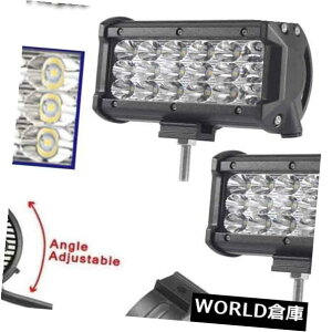 LEDCgo[ 2s[X7C`90bgX|bgr[gC[led[NCgo[sbNAbvATV SUVgbNIt[h 2pcs 7inch 90W Spot Beam Tri-Row LED Work Light Bar Pickup ATV SUV Truck Offroad