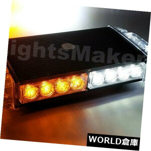 LEDCgo[ LEĎxً̋}̍}̃Xg{̉̏^͂F̔Cgo[22W12 12 in LED Warning Emergency Beacon Strobe Rooftop Mini Amber White Light Bar 22W