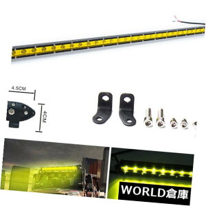 LEDCgo[ Fׂ44inch 126W45 "It[h45"^]郉Cgo[̒P̗𓱂܂ Yellow Slim 44inch 126W Led Light Bar Single Row Driving Fog Truck Offroad 45"
