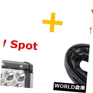 LEDCgo[ 22 "120W LED[NCgo[X|bgtbhizLbgtj+ 2X 18WX|bg|bhCg 22" 120W LED Work Light Bar Spot Flood with Wiring Kit + 2X 18W Spot Pod Light