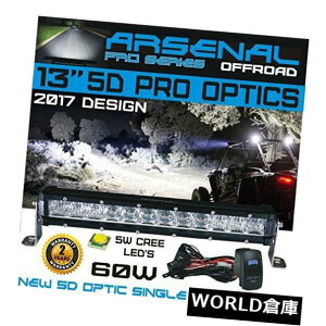 LEDCgo[ No.1 13 '5DvWFN^[vwPXg[gN[60W LEDCgo[ No.1 13'' 5D Projector Pro Optic Single Row Straight Cree 60W LED Light Bar