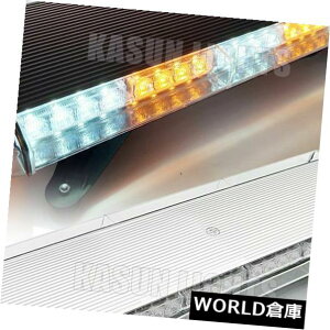 LEDCgo[ 56LED LED̂͂F/tbVً̋}̌x񓔖_gbŇ̉̃Xg{30 30 in 56 LED Amber/White Flash Emergency Warning Light Bar Truck Tow Roof Strobe