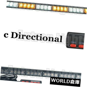 LEDCgo[ 35C`LEĎʌږ̂͂F̔x̃̕Xg{̃Cgo[ 35 Inch LED Traffic Adviser Amber White Warn Directional Arrow Strobe Light Bar