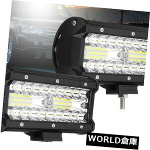 LEDCgo[ 2x 7C`40 LED[NCgo[^X|bghCrOtHOv{[ggbN 2x 7 Inch 40 LED Work Light Bar Flood Spot Driving Fog Lamp Boat Truck