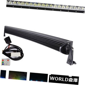 LEDCgo[ [gRg[ǂRGBn[OŃIt[h^]32C`LEDCgo[ 32Inch LED Light Bar Offroad Driving with RGB Halo Ring Chasing Remote Control