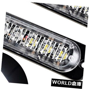 LED���C�g�o�[ 2×6 LED�ԃg���b�N�g���[���[�z���C�g�t���b�V���ً}�n�U�[�h�x���X�g���{���C�g�o�[ 2x 6 LED Car Truck Trailer White Flash Emergency Hazard Warning Strobe Light Bar �y���s�A���i�z