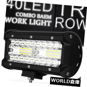LEDCgo[ ṽIt[hgbN^]7C`400W LED̎d̃Cgo[̍^̓_ 7 Inch 400W LED Work Light Bar Flood Spot Driving Fog Lamp Offroad Truck