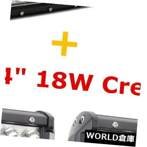 LEDCgo[ Ȃ42 "240W LED[NCgo[It[hgbN+ 4" 18WN[X|bgJ[{[g43 " Curved 42" 240W LED Work Light Bar Offroad Truck + 4" 18W Cree Spot car Boat 43"