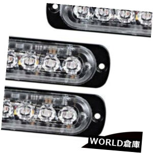 LED���C�g�o�[ 4X 6LED�Ԃً̋}�x��r�[�R���n�U�[�h�X�g���{�t���b�V�����C�g�o�[���b�h�A���o�[ 4X 6LED Car Emergency Warning Beacon Hazard Strobe Flash Light Bar Red Amber �y���s�A���i�z