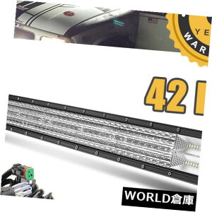 LEDCgo[ 42C`2400bg^X|bgledƃCgo[It[h{[gSUVzn[lX 42''inch 2400W Flood Spot LED Work Light Bar Offroad Boat Car SUV Wiring Harness