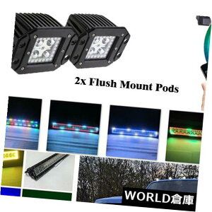 LED���C�g�o�[ 22�C���`LED���[�N���C�g�o�[+ 2x�t���b�V���}�E���g�|�b�h���C�����XBluetooth RGB�n���[�����O 22Inch LED Work Light Bar + 2x Flush Mount Pods Wireless Bluetooth RGB HALO RING