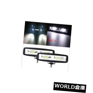 LEDCgo[ 2s[X6 "48bg16 ledƃCgtbhr[o[suvIt[hhCrOtHOv 2Pcs 6" 48W 16 LED Work Light Flood Beam Bar Car SUV Off-Road Driving Fog Lamps