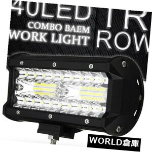 LEDライトバー 7インチLEDワークライトバーフラッドスポットビームオフロードSUVドライビングATV UTEフォグランプ 7 inch LED Work Light Bar Flood Spot Beam Offroad SUV Driving ATV UTE Fog Light