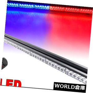 LEDCgo[ 47 "96LED 288Wً}xnU[h_uTChXg{Cgo[bhu[ 47" 96LED 288W Emergency Warning Hazard Double Side Strobe Light Bar Red Blue