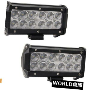 LEDCgo[ 2X 7C`36W LED[NCgo[^It[h4WD{[gATV SUVtHOhCrON[ 2X 7INCH 36W LED WORK LIGHT BAR FLOOD OFFROAD 4WD BOAT ATV SUV FOG DRIVING CREE