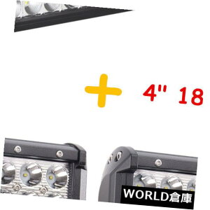 LEDCgo[ 32C`180W LEDCgo[R{It[hUTEpW[v+ 4 "18W|bh30/33Xg[g 32Inch 180W LED Light Bar Combo Offroad UTE For Jeep+4" 18W Pods 30/33 Straight