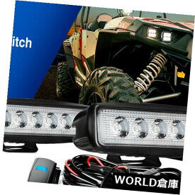 LEDライトバー Nilight 2本6 "18W LEDワークライトバー+ワイヤリングハーネスキット+ 5ピンロッカースイッチ Nilight 2pcs 6" 18W LED Work Light Bar + Wiring Harness Kit + 5pin Rocker Switch