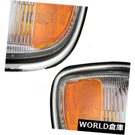 サイドマーカー 96-99日産パスファインダー用の新しいペアセットのフロントシグナルサイドマーカーライトランプ New Pair Set Front Signal Side Marker Light Lamp for 96-99 Nissan Pathfinder