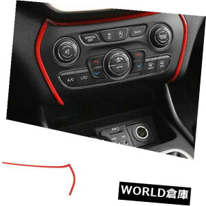 インテリアパネルジープチェロキー14-18用インテリアエアコンコントロールパネルフレームカバートリム Interior Air conditioning control panel Frame Cover Trim for Jeep Cherokee 14-18