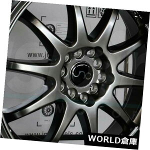 �C�O�A���z�C�[�� 18x8 JNC 019 JNC019 5x100 / 5x112 27�n�C�p�[�u���b�N�z�C�[�������Z�b�g�i4�j 18x8 JNC 019 JNC019 5x100/5x112 27 Hyper Black Wheel Rims set(4) �y���s�A���i�z