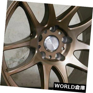 �C�O�A���z�C�[�� 17x8.5 ESR SR08 SR8 5x114.3 30�u�����Y�z�C�[�������Z�b�g�i4�j 17x8.5 ESR SR08 SR8 5x114.3 30 Bronze Wheels Rims Set(4)