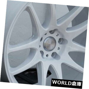 �C�O�A���z�C�[�� 17x8.5 ESR SR08 SR8 5x114.3 30�z���C�g�z�C�[�������Z�b�g�i4�j 17x8.5 ESR SR08 SR8 5x114.3 30 White Wheels Rims Set(4)