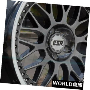 �C�O�A���z�C�[�� 17x8.5 ESR SR01 SR1 5x114.3 30�K�����^���z�C�[�������Z�b�g�i4�j 17x8.5 ESR SR01 SR1 5x114.3 30 Gun Metal Wheels Rims Set(4)